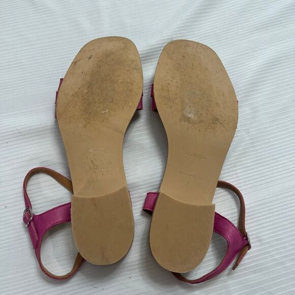 Naguisa Verde Fucsia Leather Sandals Size 38 US 8 - Picture 5 of 7